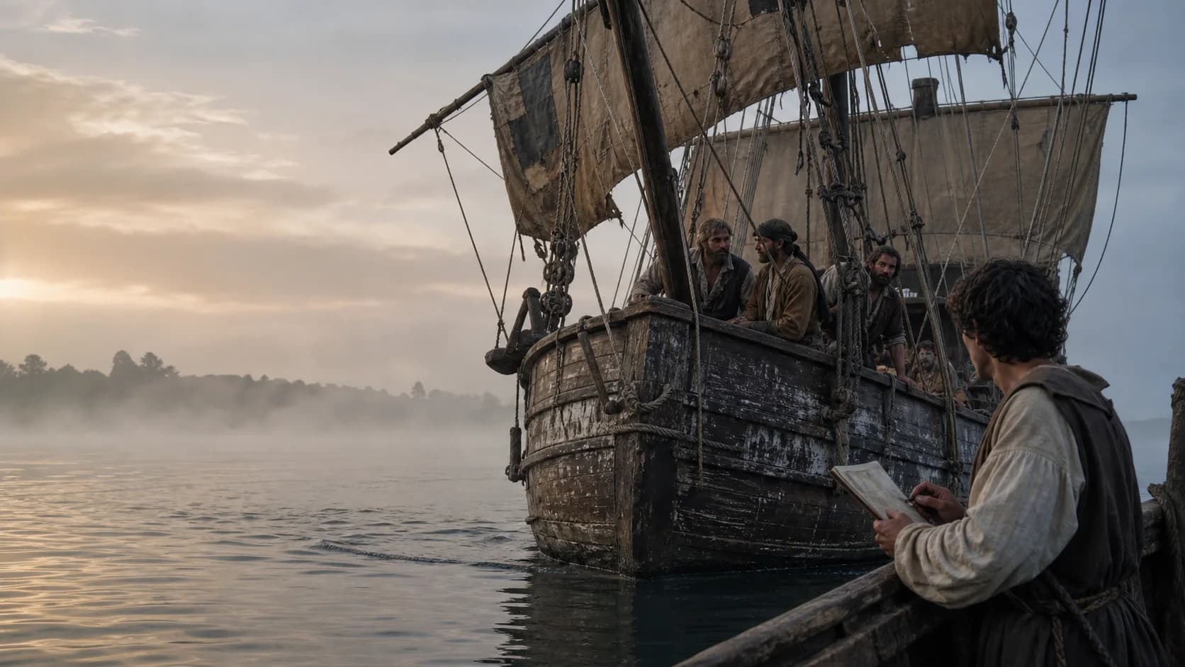 Research-led historical reconstruction of Victoria returning to Sanlúcar after the first circumnavigation