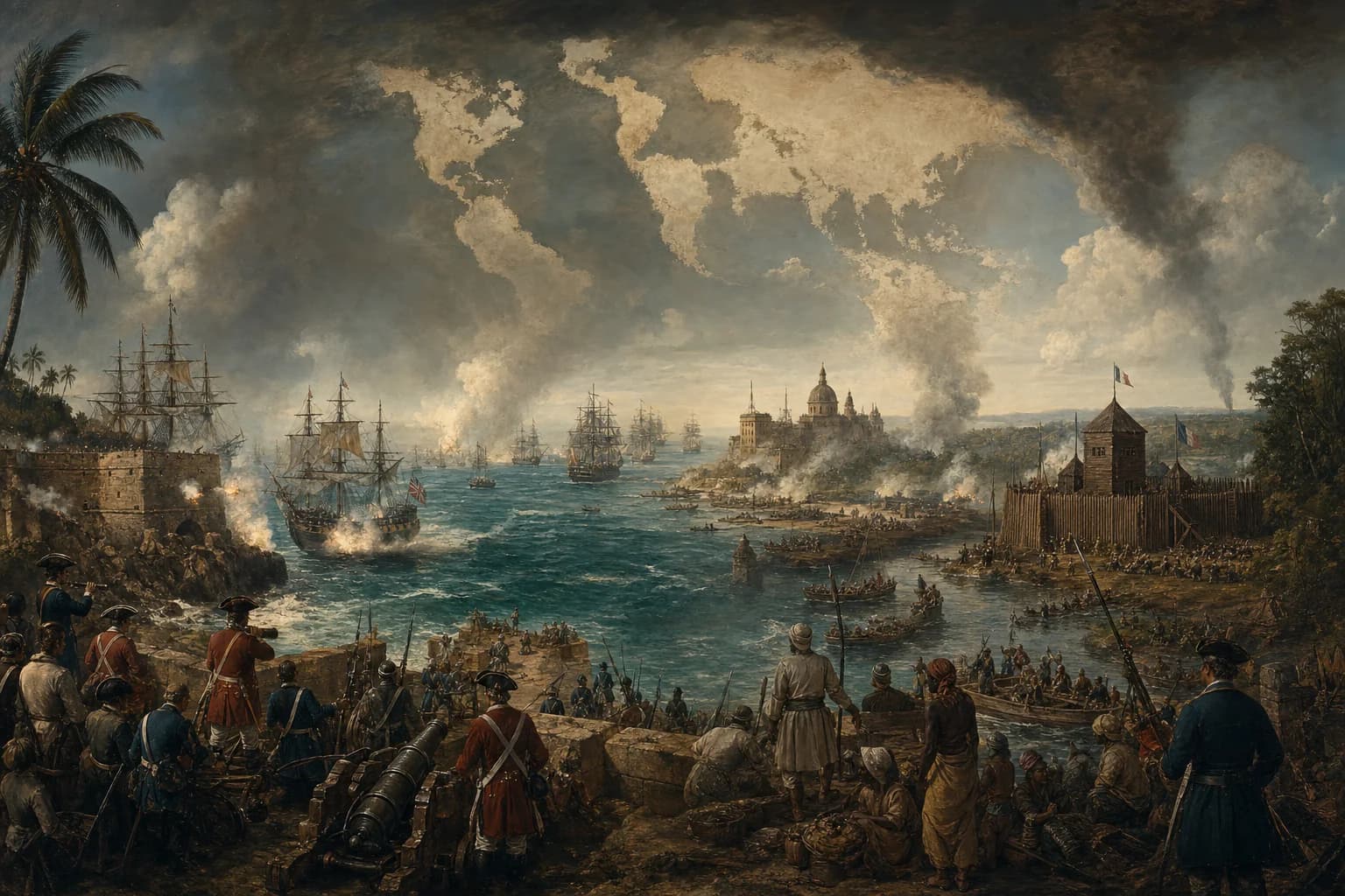 Historical scene illustrating Der Siebenjährige Krieg verbindet kaiserliche Theater