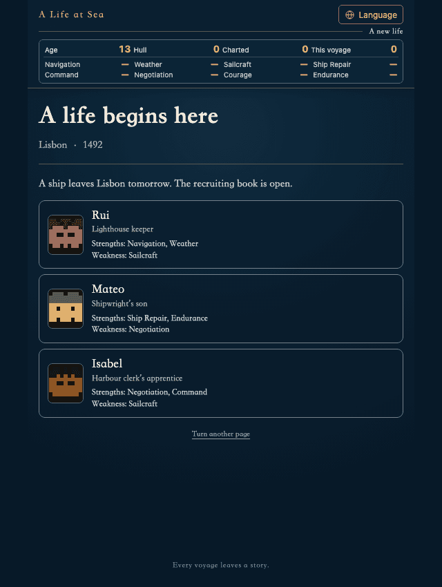 Age of Sail Career gameplay or promotional image