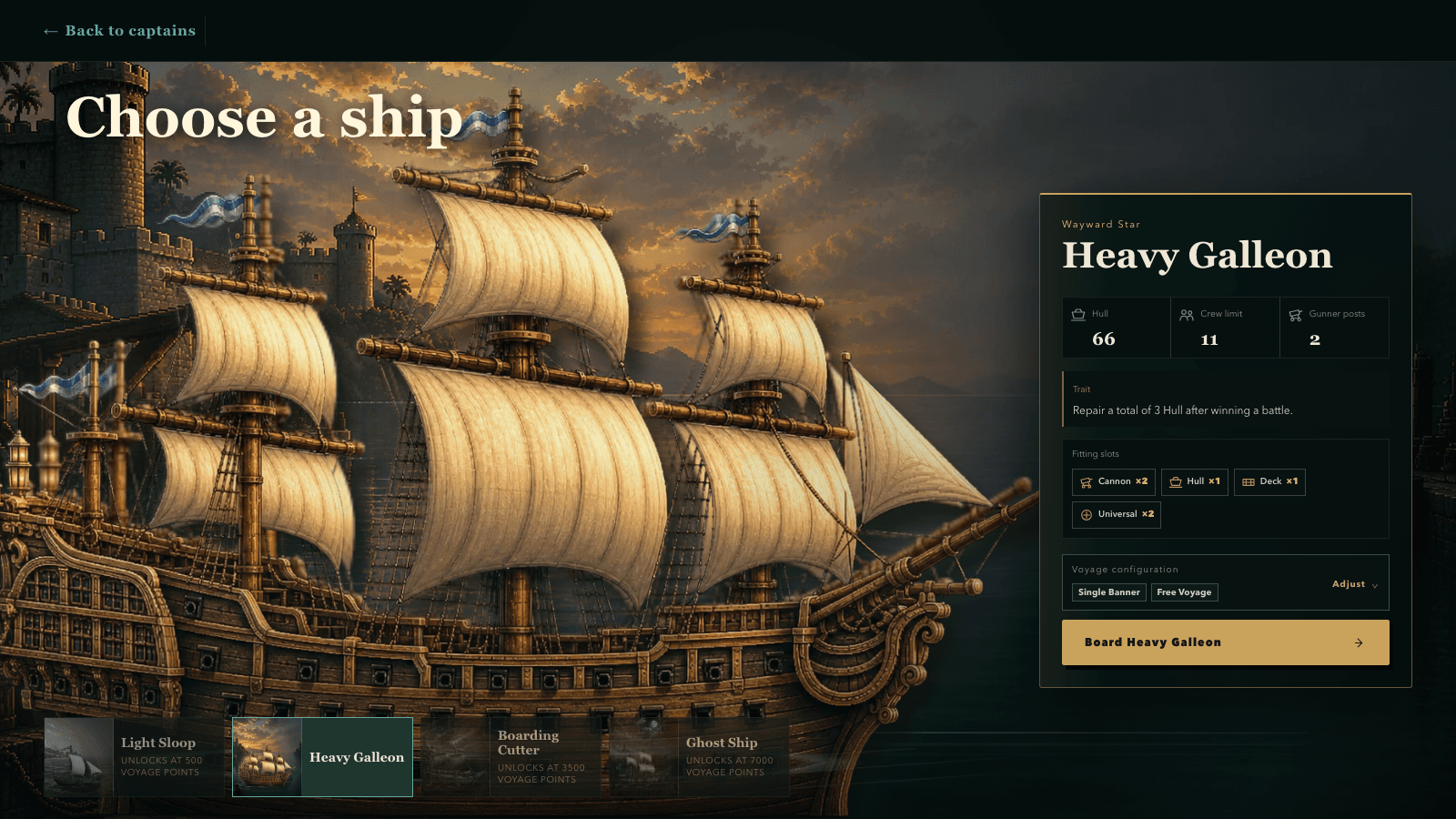 Beyond the Chart — 船の容量、モジュール、初期デッキが各ランの物理的な限界を決める。